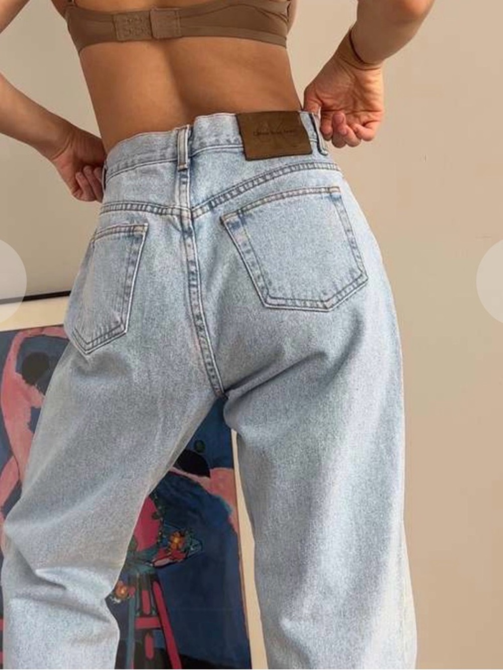❌Sold out❌Vintage Calvin Klein Light Wash High-Rise Women's Jeans 26